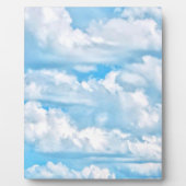 Landschaftlicher Happy Sunny Clouds Hintergrund Fotoplatte (Vorderseite)
