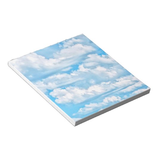 Landschaftlicher Happy Sunny Clouds Hintergrund Notizblock (angewinkelt)