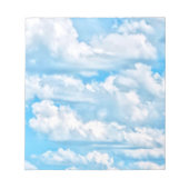 Landschaftlicher Happy Sunny Clouds Hintergrund Notizblock (Vorderseite)