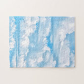 Landschaftlicher Happy Sunny Clouds Hintergrund Puzzle (Horizontal)