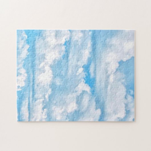 Landschaftlicher Happy Sunny Clouds Hintergrund Puzzle (Horizontal)