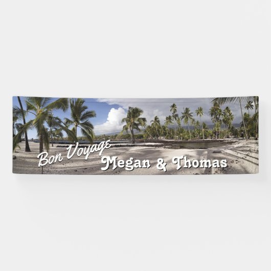 Landschaftlicher Hawaii Beach Travel Bon Voyage we Banner (Horizontal)