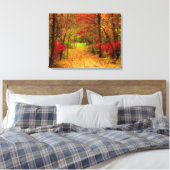 Landschaftlicher Herbstweg in Fores gearbeitete Le Leinwanddruck (Insitu (Schlafzimmer))