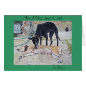 landschaftlicher Hof mit Windhunden (Vorderseite (Horizontal))