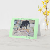 landschaftlicher Hof mit Windhunden Karte (Gelbe Blume)