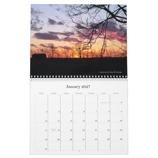 Landschaftlicher Kalender der Horizont-2013 (Jan 2027)