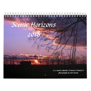 Landschaftlicher Kalender der Horizont-2018