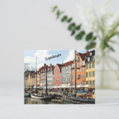 Landschaftlicher Kanal in Kopenhagen Postkarte (Stehend Vorderseite)