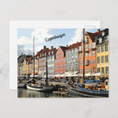 Landschaftlicher Kanal in Kopenhagen Postkarte (Vorne/Hinten)