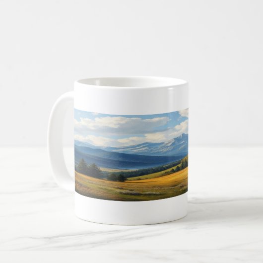Landschaftlicher Keramik-Cup Kaffeetasse (Vorderseite Links)