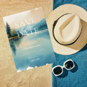 Landschaftlicher Kiefernwald Save the Date Einladung