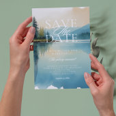 Landschaftlicher Kiefernwald Save the Date Einladung