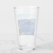 Landschaftlicher Kratersee Nationalpark Foto Glets Glas (Rückseite)