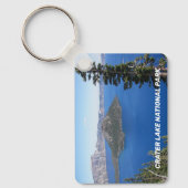 Landschaftlicher Kratersee Nationalpark Schlüsselanhänger (Vorderseite)