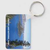 Landschaftlicher Kratersee Nationalpark Schlüsselanhänger (Rückseite)