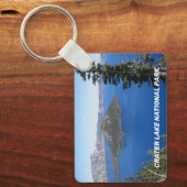 Landschaftlicher Kratersee Nationalpark Schlüsselanhänger (Vorderseite)