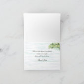 Landschaftlicher Lake Watercolor Vielen Dank Dankeskarte (Innenseite)