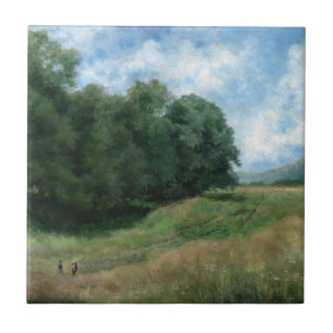 Landschaftlicher Landschaftspfad - Vintage Landsch Fliese