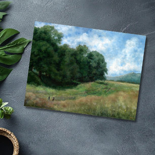 Landschaftlicher Landschaftspfad - Vintage Landsch Postkarte