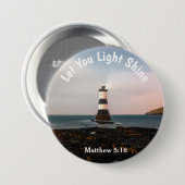 Landschaftlicher Lass des Lichtsehmers Matthew 5:1 Button (Vorne & Hinten)