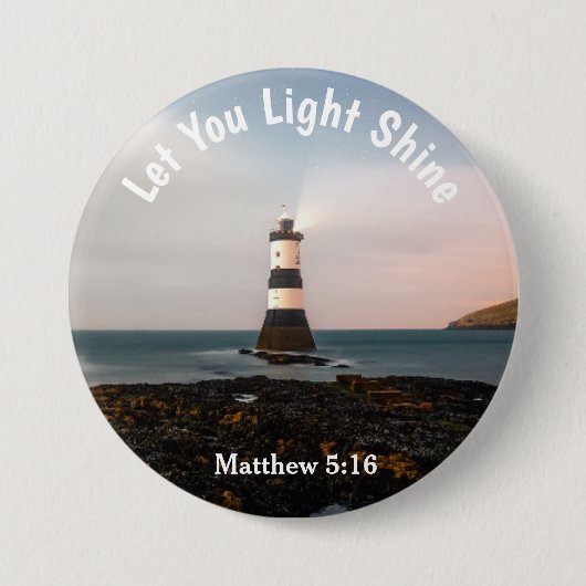 Landschaftlicher Lass des Lichtsehmers Matthew 5:1 Button (Vorderseite)