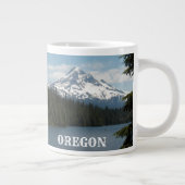Landschaftlicher Monte Hood Oregon Landschaft Jumbo-Tasse (Rechts)