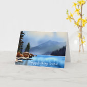 Landschaftlicher Mountain Lake Festival Karte (Gelbe Blume)