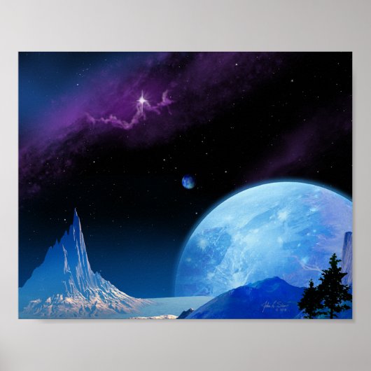 Landschaftlicher Nebel (10 x 8) Poster (Vorne)