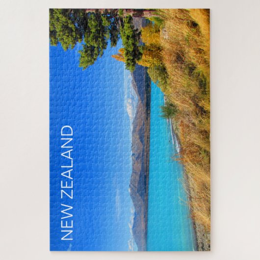 Landschaftlicher Neuseeländischer See Puzzle (Vertikal)