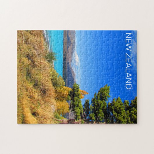 Landschaftlicher Neuseeländischer See Puzzle (Horizontal)