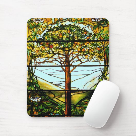 Landschaftlicher Obstbaum und Hügel Vertikale Mous Mousepad (Mit Mouse)