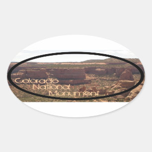 Landschaftlicher ovaler Aufkleber für das Colorado