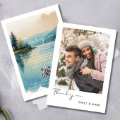 Landschaftlicher Pinienwald Dankeskarte