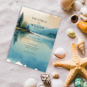 Landschaftlicher Pinienwald Hochzeit am Lago Maggi Einladung