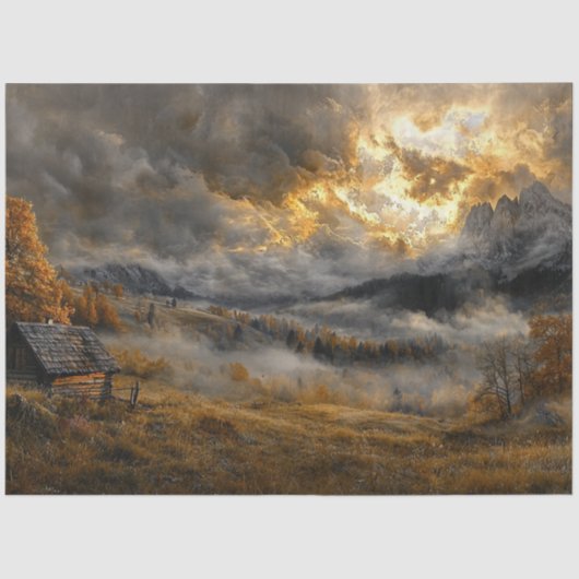 Landschaftlicher Power der Natur Seidenpapier (Vorderseite)