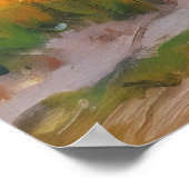 Landschaftlicher Sandweg mit Schilfkröte Poster (Ecke)