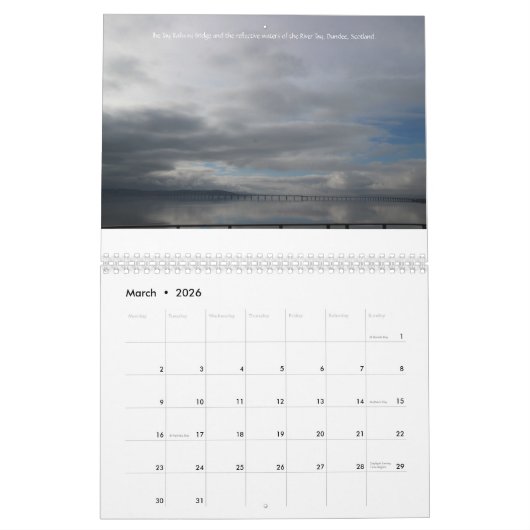 Landschaftlicher schottischer/englischer Kalender  (Mär 2026)