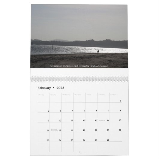 Landschaftlicher schottischer/englischer Kalender (Feb 2026)