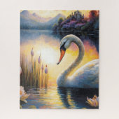 Landschaftlicher Schwan am Lake Jigsaw Puzzle (Vertikal)