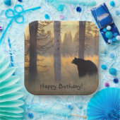 Landschaftlicher Schwarzbär Geburtstag Pappteller (Party)