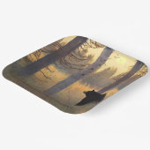 Landschaftlicher Schwarzbär Geburtstag Pappteller (Gewinkelt)