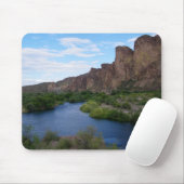 Landschaftlicher See Saguaro Mousepad (Mit Mouse)