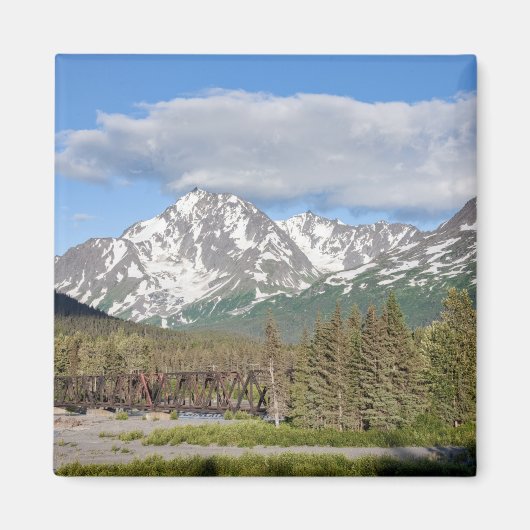 Landschaftlicher Seward Highway Chugach National F Magnet (Vorne)