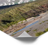 Landschaftlicher Seward Highway Chugach National F Poster (Ecke)