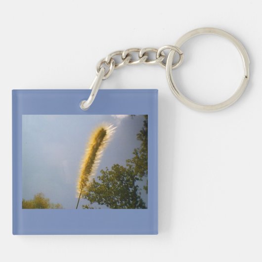 Landschaftlicher Sommer Schlüsselanhänger (Rückseite)