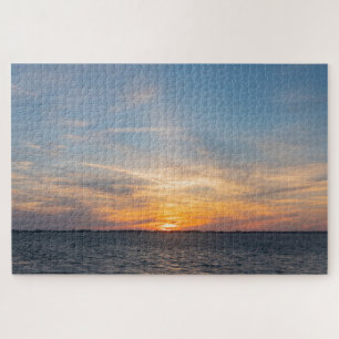 Landschaftlicher Sonnenuntergang am italienischen  Puzzle