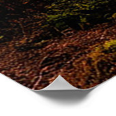 Landschaftlicher Sonnenuntergang an der Küste mit  Poster (Ecke)