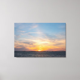 Landschaftlicher Sonnenuntergang auf der Lagune vo Leinwanddruck