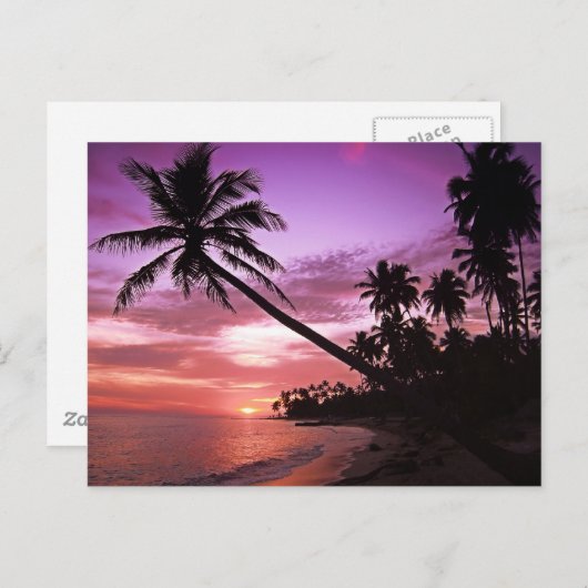 Landschaftlicher Sonnenuntergang Postkarte (Vorne/Hinten)