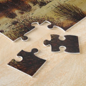 landschaftlicher Sonnenuntergang über dem Wald Puzzle (Seite)